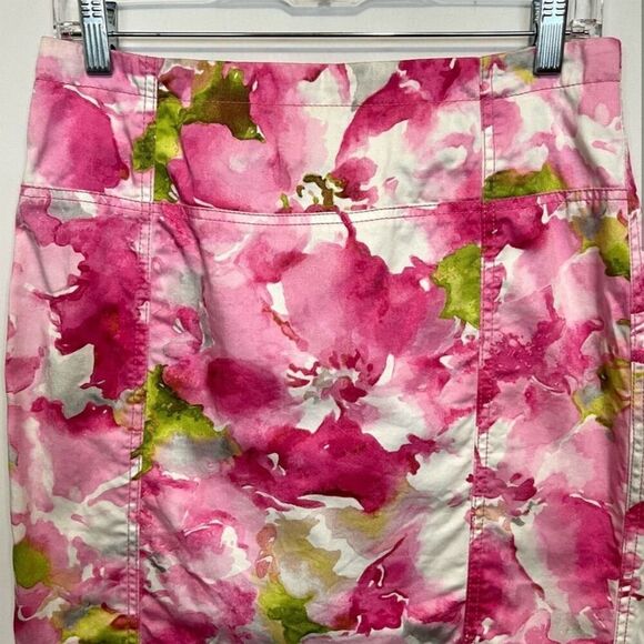 Anne Klein Women's Floral A-Line Skirt Size 4 Multicolor Casual Spring - Picture 3 of 10